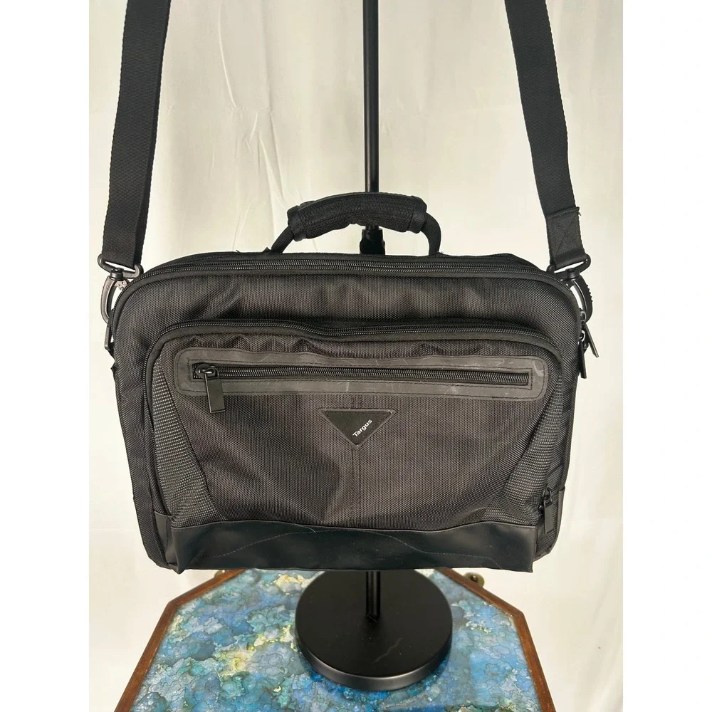 Targus Black Ballistic Nylon Laptop Messenger Bag Briefcase Shoulder Strap 17in